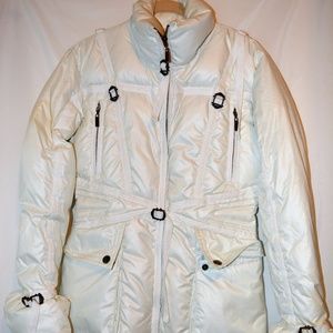 SALE! JUST CAVALLI Down Parka Intricate Straps EUC